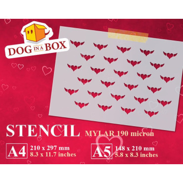 Pochoir motif coeurs n.17 -...