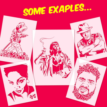 Stencil personalizzato da qualsiasi immagine - Trasforma la tua foto in uno stencil unico