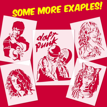 Benutzerdefinierte Porträt schablone - Verwandeln Sie Ihr Foto in eine Schablone