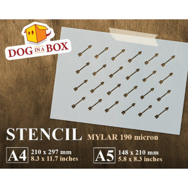 Pattern stencil n.14 - Reusable arrows stencil, seamless geometric pattern for walls and fabrics