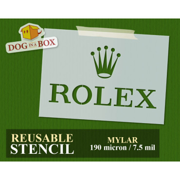 Rolex logo stencil n.1 - Fashion brand logo stencil for painting on walls, fabrics, plastic