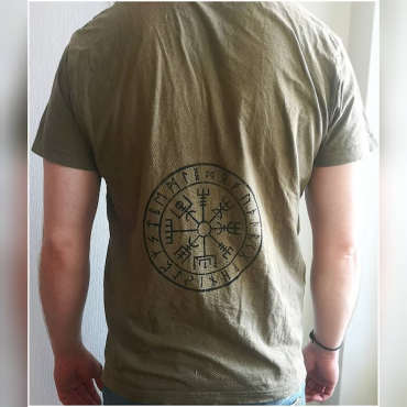 Stencil Vegvisir n.2 - Stencil celtico. Stencil bussola norrena per insegne, pareti, tessuti e legno