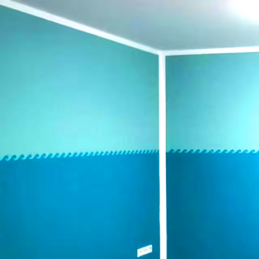 Patch sur l'onde N.1 - Pochoir des ondes réutilisables, motif géométrique transparent pour les murs et les tissus