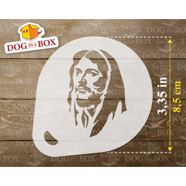 Pochoirs de Jésus n.2 (lot de 3) pochoir de décoration de poudre de cacao Cappuccino et café - pochoirs de peinture de visage