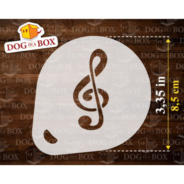 Musical notes stencils (set of 3) Cappuccino and Coffee cocoa powder decor stencil - Face Painting stencils