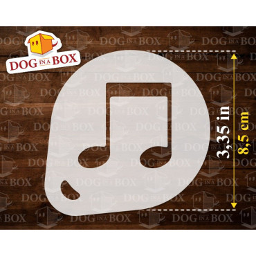 Musiknoten Schablonen (3er-Set) Cappuccino und Kaffee Kakaopulver Dekor Schablone - Face Painting Schablonen