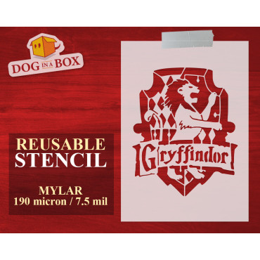 Gryffindor emblem stencil n.1 - Harry Potter reusable stencil for painting