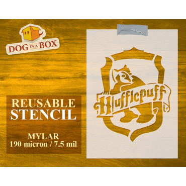 Hufflepuff crest stencil...
