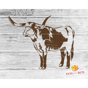 Texas Longhorn stencil n.1 - Reusable stencil for wall painting, wood and fabrics