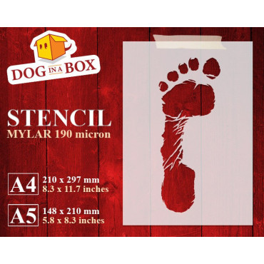 Footprint stencil (left...