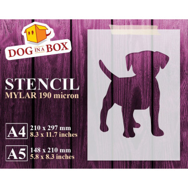 Dog stencil n.12 - Reusable puppy stencil for wood signs, wall decor and veterinary shop