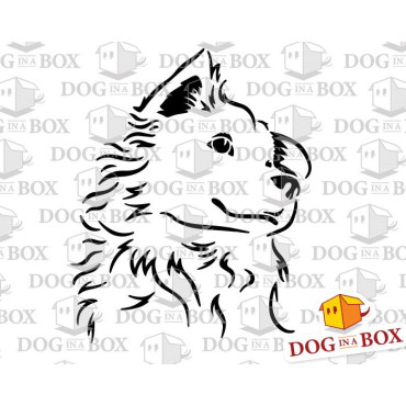 Dog stencil n.9 - Reusable mongrel stencil for wood signs, wall decor and fabric
