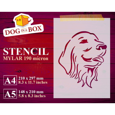 Dog stencil n.6 - Reusable labrador stencil for wood signs, wall decor, fabric and for veterinary shop