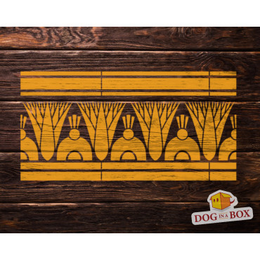 Hieroglyphs pattern stencil n.2 - Reusable egyptian stencil, seamless geometric pattern for walls and cakes