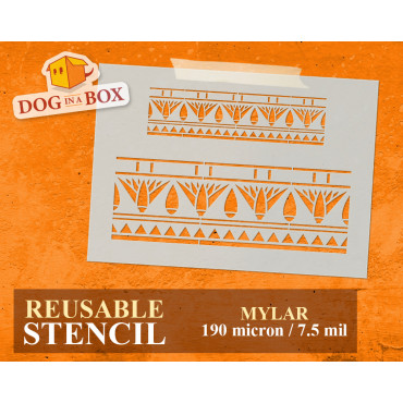 Hieroglyphs pattern stencil...