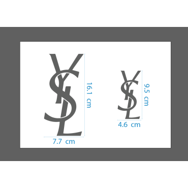 Yves Saint Laurent logo Schablone Nr. 1 – Modemarken logo schablone zum Malen auf Wänden, Stoffen und Kunststoff