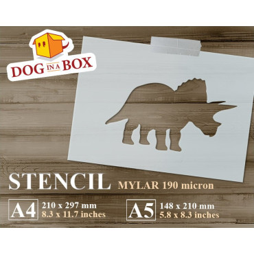 Pochoir de dinosaures SET de 5 - T-Rex, Velociraptor, Stegosaurus, Triceratop, Pterosaur - pochoirs Jurassic