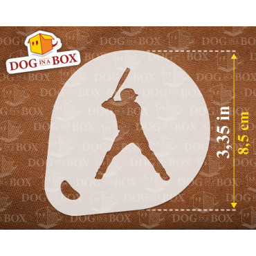 Stencil baseball (set di 3) - Stencil per decorazioni di cappuccini e caffè - Stencil per pittura del viso