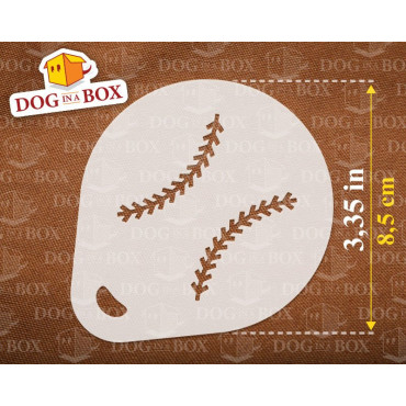 Pochoirs de baseball (lot de 3) pochoir de décoration de poudre de cacao Cappuccino et café - pochoirs de peinture de visage