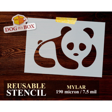 Panda stencil stencil n.1 - Reusable stencil for wall painting, wood and fabrics