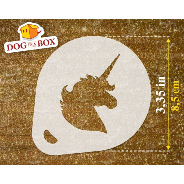 Stencil di Unicorni n.3 (set di 3) - Stencil per decorare torte, dolci, biscotti, camerette o face painting