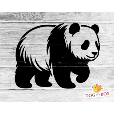 Panda stencil stencil n.2 - Reusable stencil for wall painting, wood and fabrics