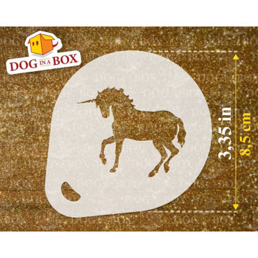 Unicorns stencils n.3 (set of 3) Cappuccino and Coffee cocoa powder decor stencil - Face Painting stencils