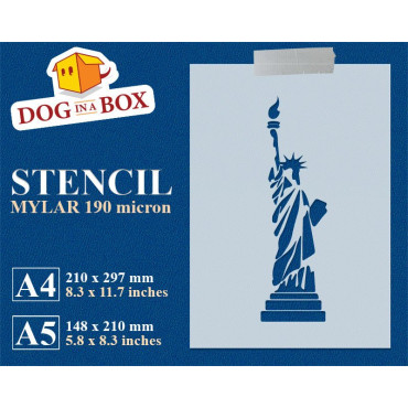 Statue of Liberty stencil n.3 - America stencil for wall painting, wood sings, fabrics decor. Reusable and durable.