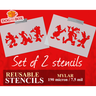 Set di 2 stencil con...