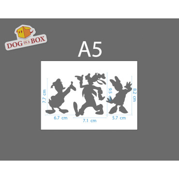 Set di 2 stencil con personaggi Disney: Topolino, Minnie, Pluto, Paperino, Paperina, Pippo