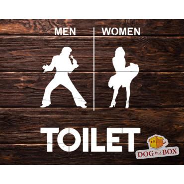 Toilet stencil n.3 - Funny toilet sign stencil. Reusable funny loo stencil for doors and walls