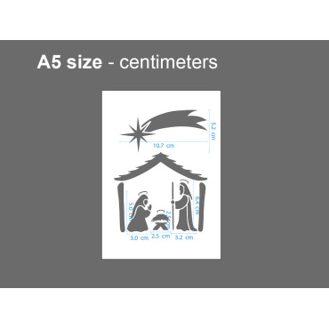 Nativity stencil Set n.1 - Reusable Christmas stencil for churches, wood signs, wall decor