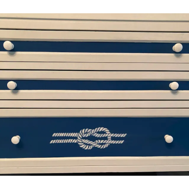 Stencil Corda annodata n.1 - Stencil nautico e stencil marino per decorazioni su pareti o barche