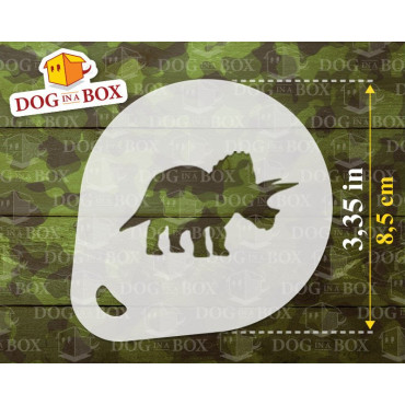 Stencil dinosauri n. 1 (set di 3) - Stencil per decorare cappuccini e caffè in polvere di cacao - Stencil per faceprinting