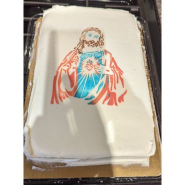 Jesus stencil n.7 - Reusable christian stencil for churches, wood signs, wall decor and catechism