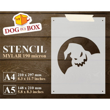 Ghost stencil n.1 - Reusable stencil for halloween, horror house, wood signs, painting on wall and fabrics