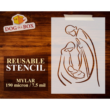 Nativity stencil n.7 - Reusable Christmas stencil for nativity scene decoration, wood signs and walls
