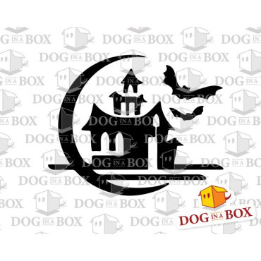 Haunted House stencil - Reusable stencil for halloween, horror house, wood signs, painting on wall and fabrics