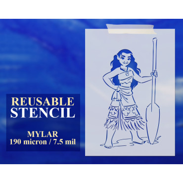 Moana stencil n.1 - Disney Oceania stencil for walls, cakes, fabrics