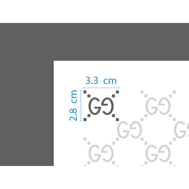 Gucci pattern stencil n.1 - Fashion brand logo stencil for painting on walls, fabrics, plastic