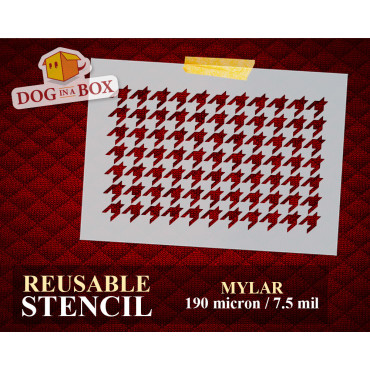 Chanel Houndstooth pattern stencil n.1 - Fashion brand logo stencil for painting on walls, fabrics, plastic