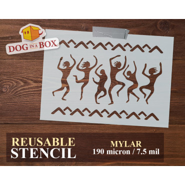 Ancient Cave Art stencil n.7 - Reusable prehistoric graffiti stencil