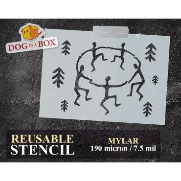 Pochoir d'art rupestre n.8...