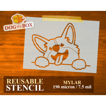 Golden Retriever stencil n.1 - Reusable dog stencil for painting of fabrics, wood, cakes