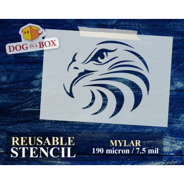 Eagle stencil n.10 - Reusable eagle stencil for wood signs, walls or fabrics.