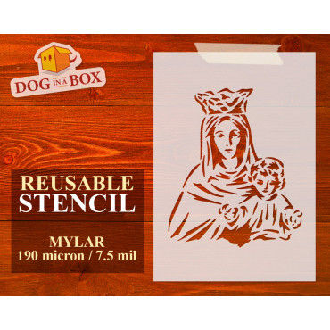 Mary and Jesus stencil n.2...